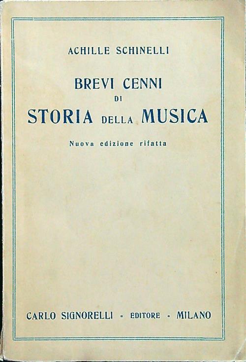 Brevi cenni di storia della musica
