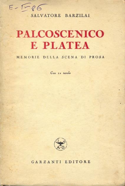 Palcoscenico e platea - Salvatore Barzilai - copertina
