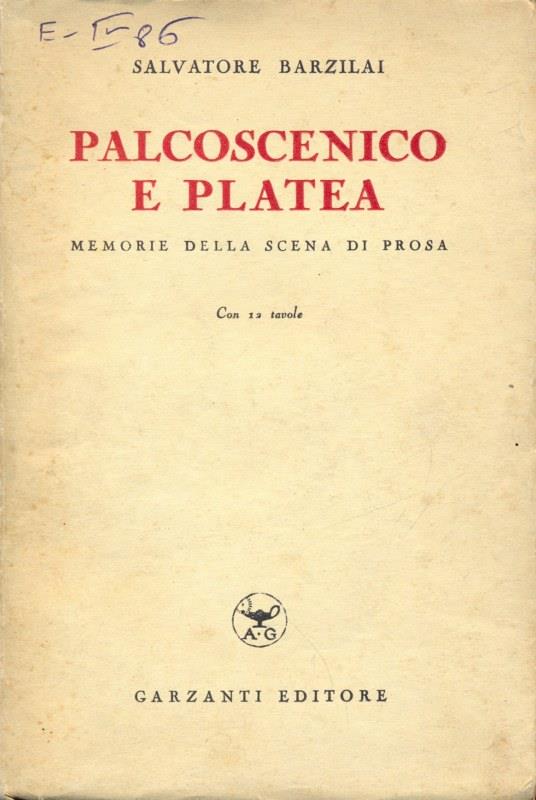 Palcoscenico e platea - Salvatore Barzilai - copertina