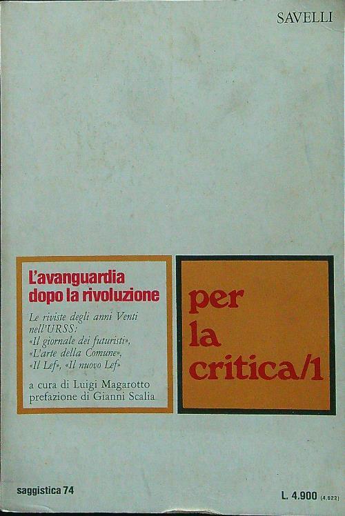 L' avanguardia dopo la rivoluzione