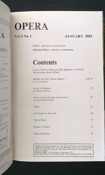 Opera. Raccolta annata 1953 - copertina