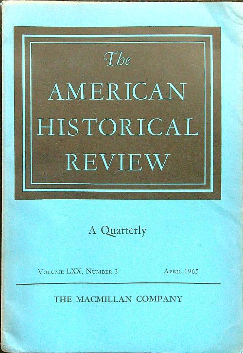 The american historical review april 1965