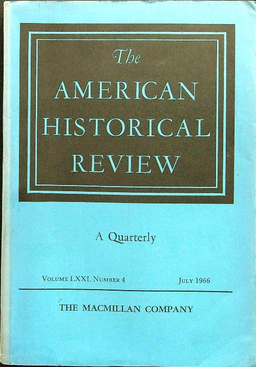 The american historical review july 1966