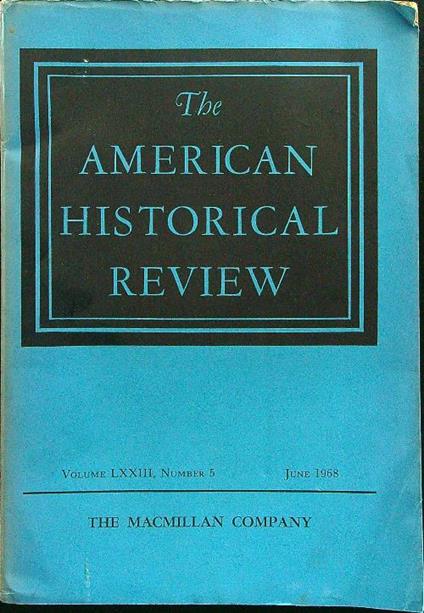 The american historical review june 1968 - copertina