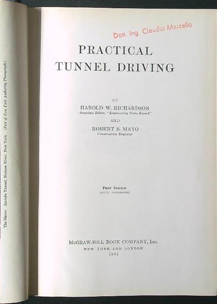 Practical tunnel driving - Richardson - copertina