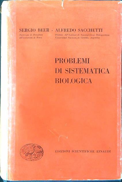 Problemi di sistematica biologica - Beer - copertina
