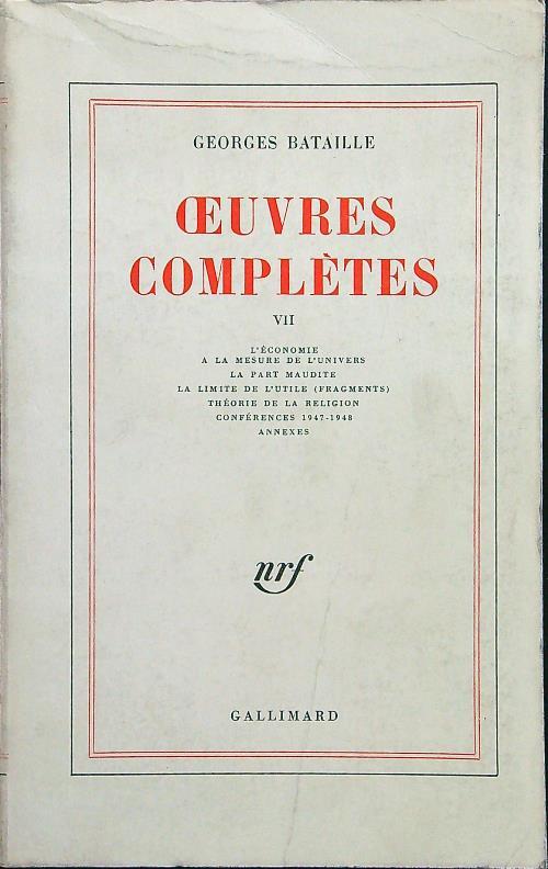 Oeuvres completes VII