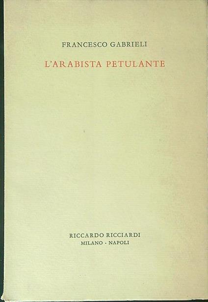 L' arabista Petulante - Francesco Gabrieli - copertina