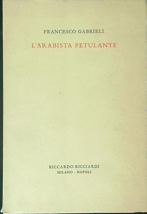 L' arabista Petulante - Francesco Gabrieli - copertina