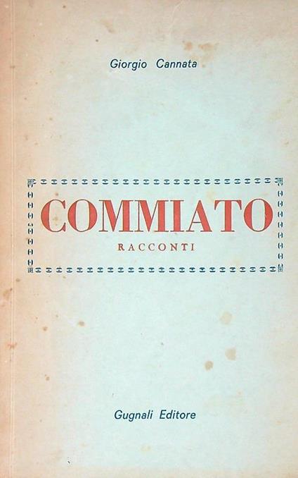 Commiato. Racconti - Giorgio Cannata - copertina