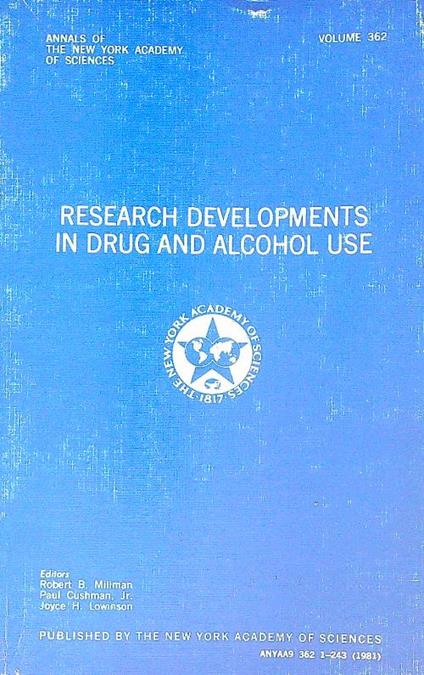 Research Developments in Drug and Alcohol Use - copertina