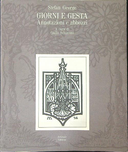 Giorni e gesta - Stefan George - copertina