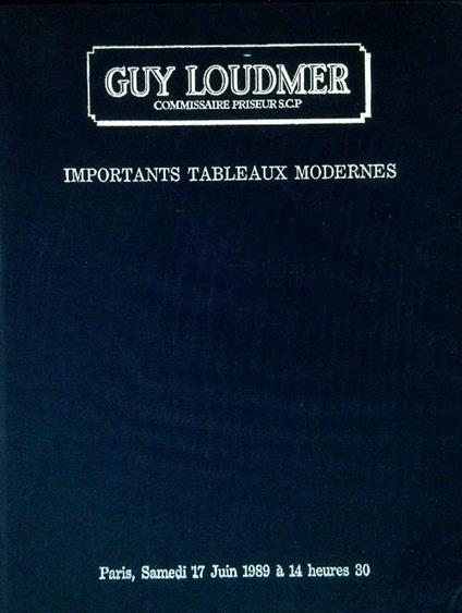 Importants tableaux modernes - Samedi 17 Juin 1989 - copertina