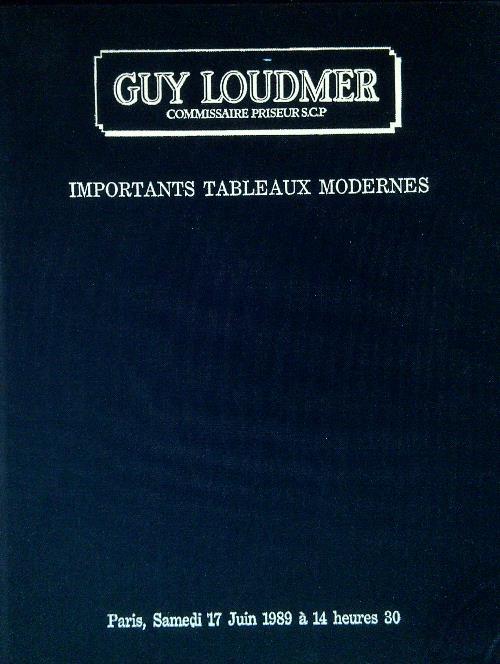 Importants tableaux modernes - Samedi 17 Juin 1989 - copertina