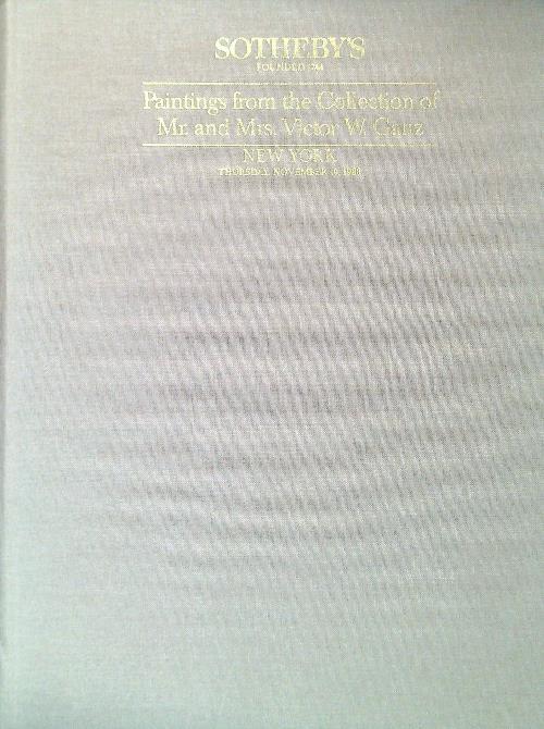 Sale 5772 Paintings from the Collection of Mr and Mrs Victor W. Canz - copertina