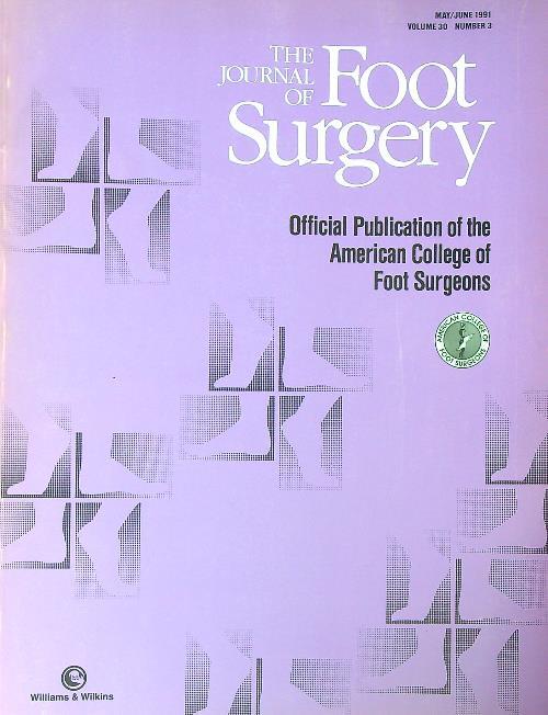 The Journal of Foot Surgery may/june 1991 vol 30 n. 3 - copertina