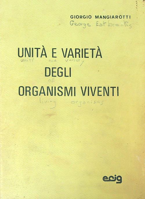 Unità e varietà degli organismi viventi