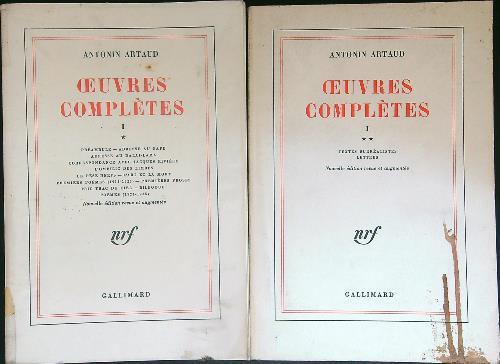 Oeuvres completes 2 vv - Antonin Artaud - copertina