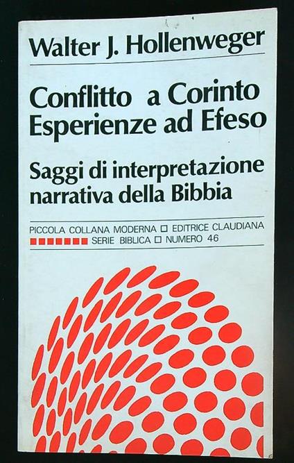 Conflitto a Corinto. Esperienze ad Efeso - Walter J. Hollenweger - copertina