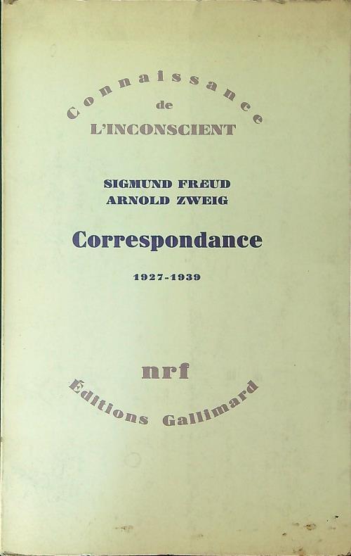 Correspondance 1927 - 1939 - Sigmund Freud - copertina