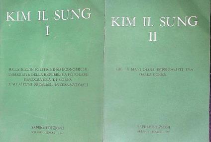 Kim il sung per la riunificazione della corea. 2vv - copertina