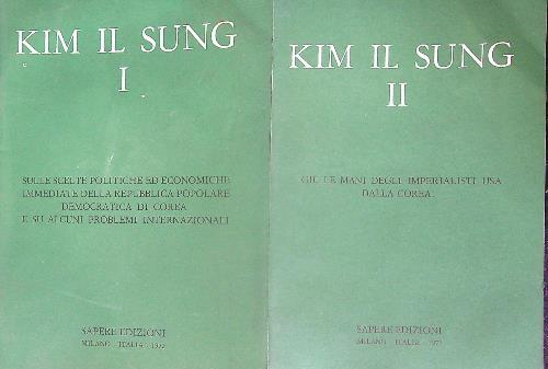 Kim il sung per la riunificazione della corea. 2vv - copertina