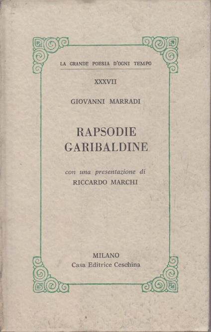 Rapsodie Garibaldine - Giovanni Marradi - copertina