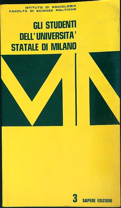 Gli studenti dell'universita' statale di Milano