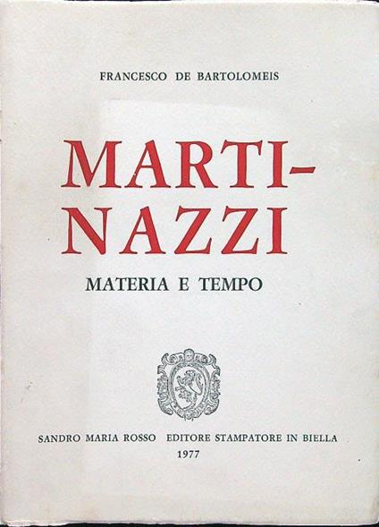 Martinazzi - Francesco de Bartolomeis - copertina
