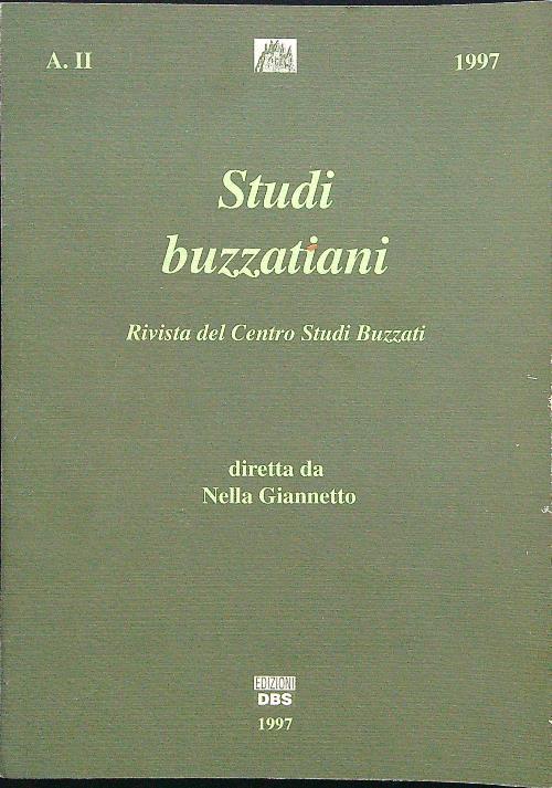 Studi buzzatiani - Nella Giannetto - copertina