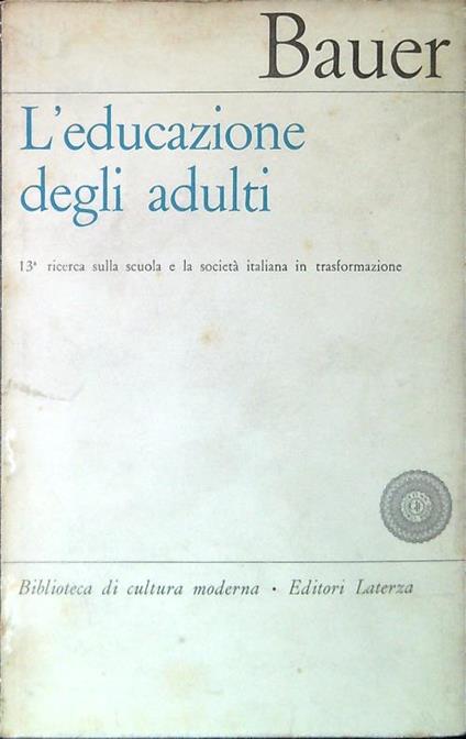 L' educazione degli adulti - Riccardo Bauer - copertina