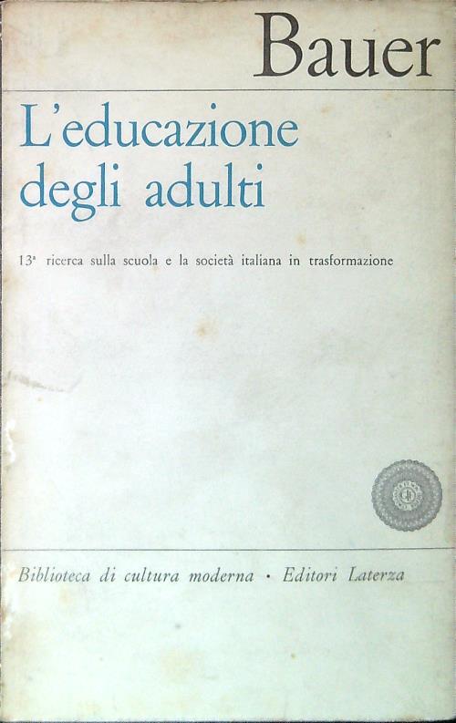 L' educazione degli adulti - Riccardo Bauer - copertina