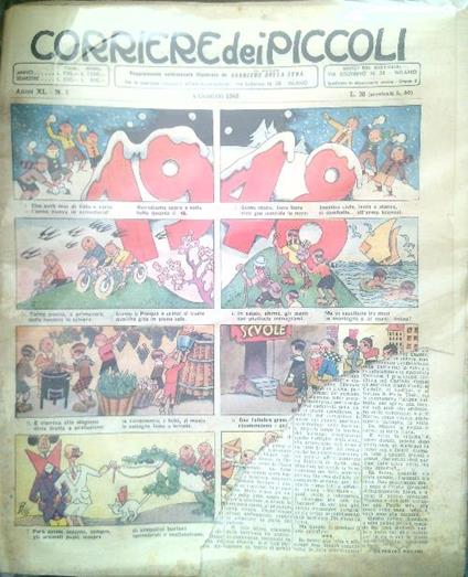 Corriere dei Piccoli 1948 Completa 1/52 - PESSIME CONDIZIONI - copertina