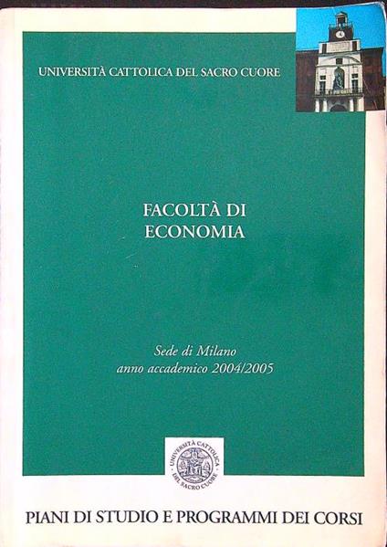 Facoltà di economia - copertina