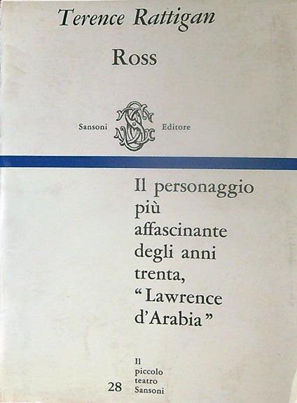 Ross  - Terence Rattigan - copertina