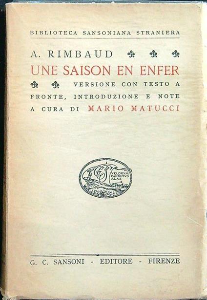 Une saison en enfer - Rimbaud - copertina