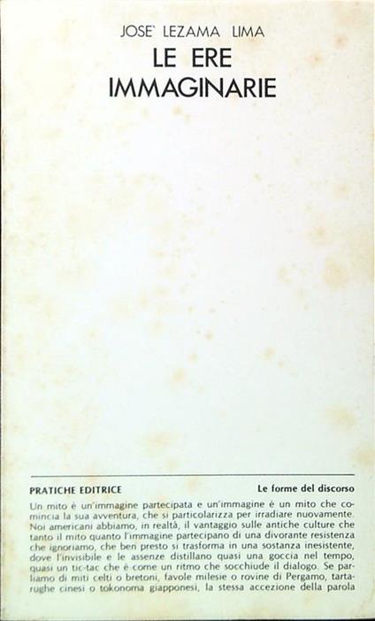 Le ere immaginarie - Josè Lezama Lima - copertina