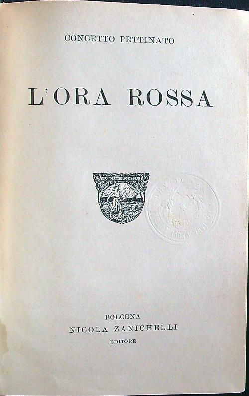 L' ora rossa - Concetto Pettinato - copertina