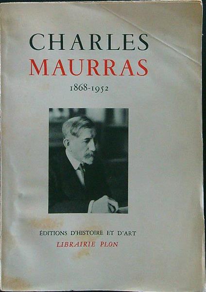 Charles Maurras 1868-1952 - copertina