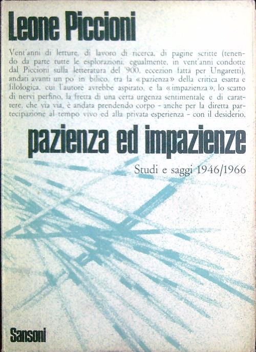 Pazienza ed impazienza