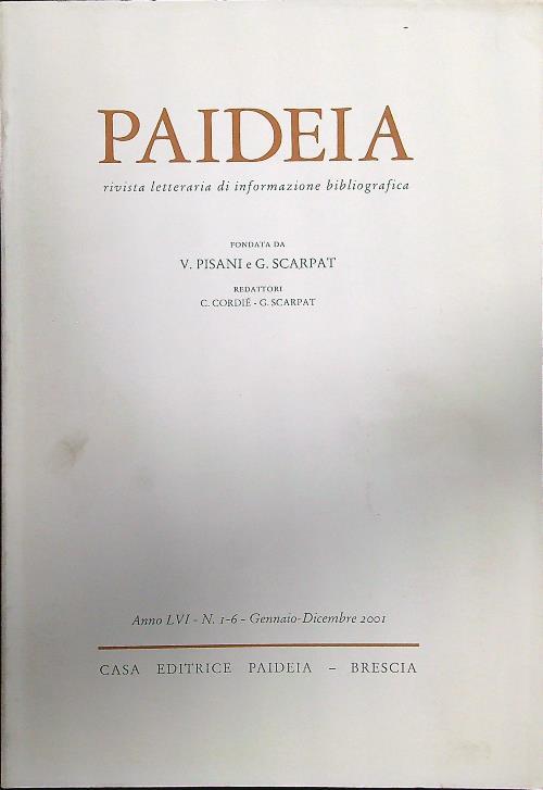 Paideia 2001 - Fasc. I-VI