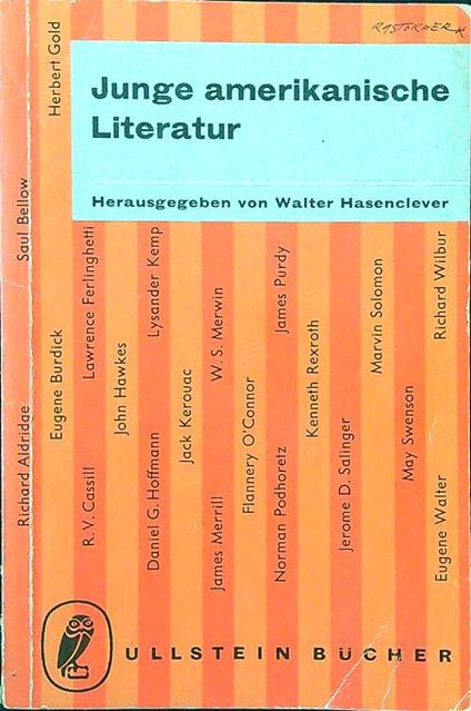Junge amerikanische Literatur - Walter Hasenclever - copertina