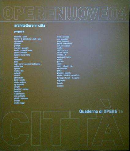 Opere Nuove 04 - copertina