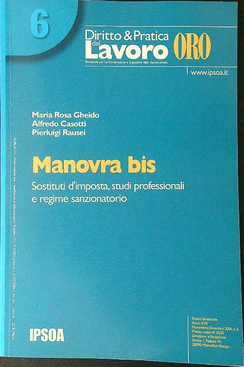 Manovra bis - M. R. Gheido - copertina