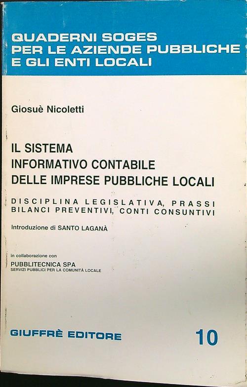 Il sistema informativo contabile delle imprese pubbliche locali