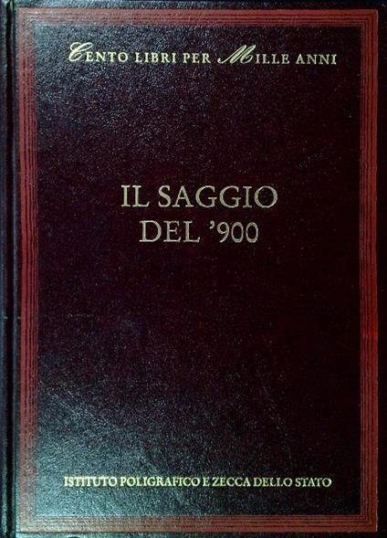 Il saggio del '900 - copertina