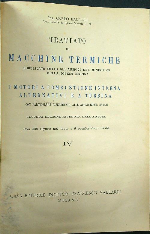 Trattato di macchine termiche IV