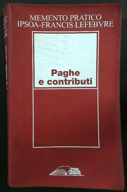 Paghe e contributi - Memento Pratico - copertina