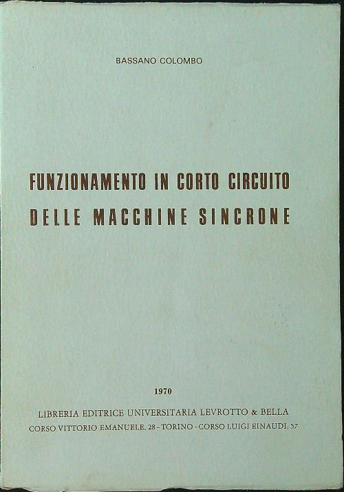 Funzionamento in corto circuito delle macchine sincrone