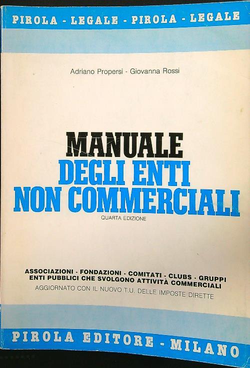 Manuale degli enti non commerciali